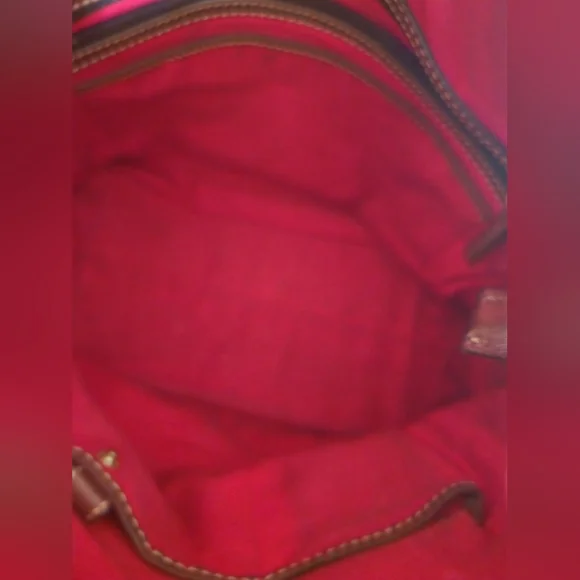 Dooney & Bourke Brown Leather Satchel - Picture 2 of 9